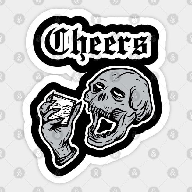 Skull Cheers Sticker by DeathAnarchy